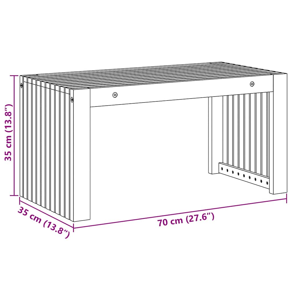 Table d'appoint Huile Naturelle 70 x 35 x 35 cm - XIOS