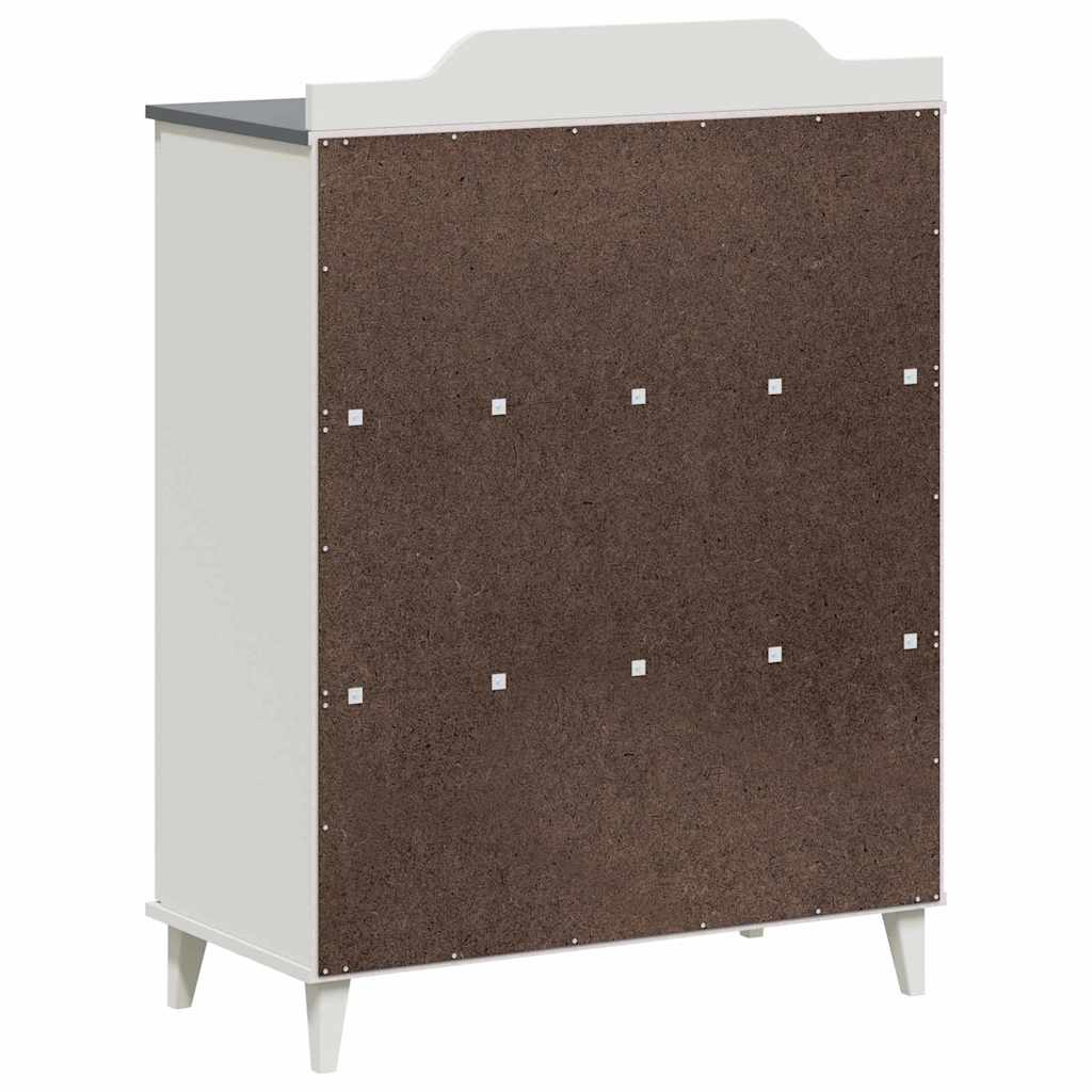 Armoire tableau noir avec porte Gris et blanc Bois d'ingénierie - XIOS