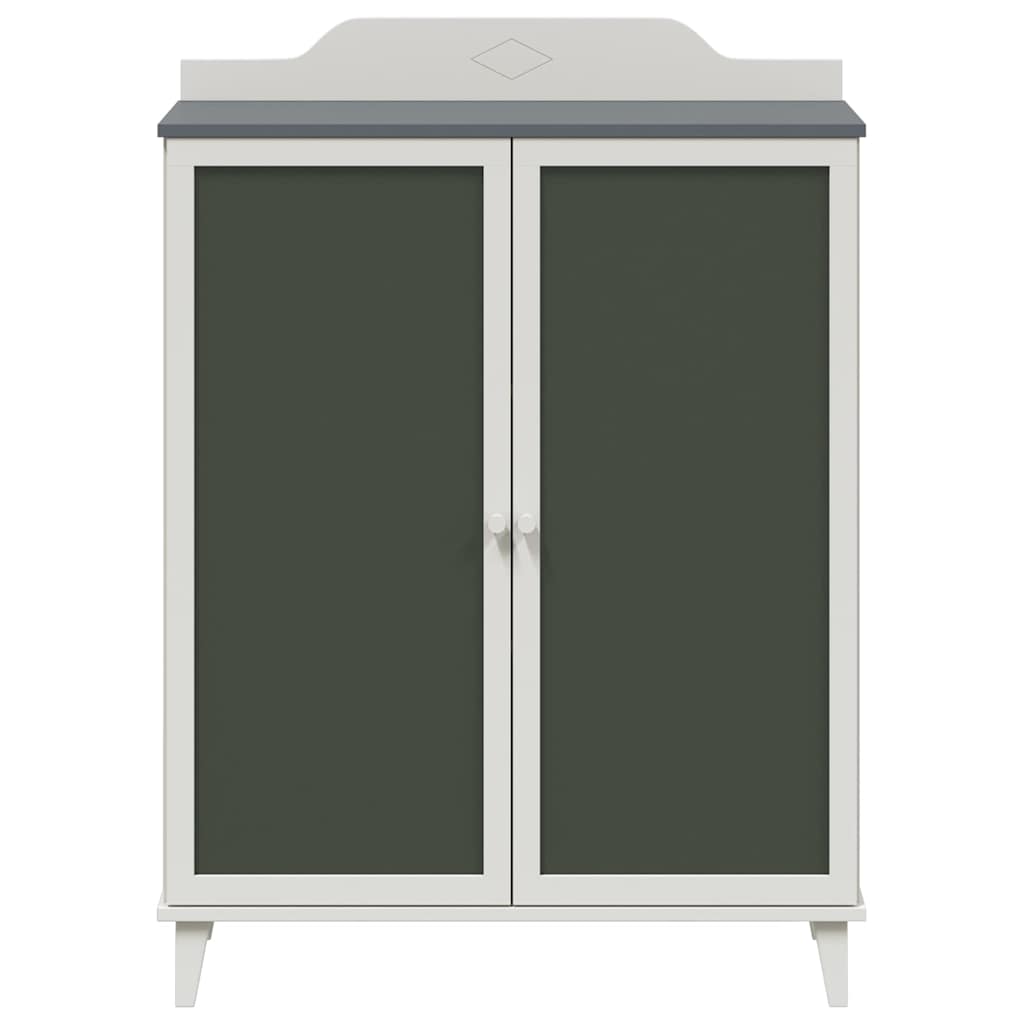 Armoire tableau noir avec porte Gris et blanc Bois d'ingénierie - XIOS