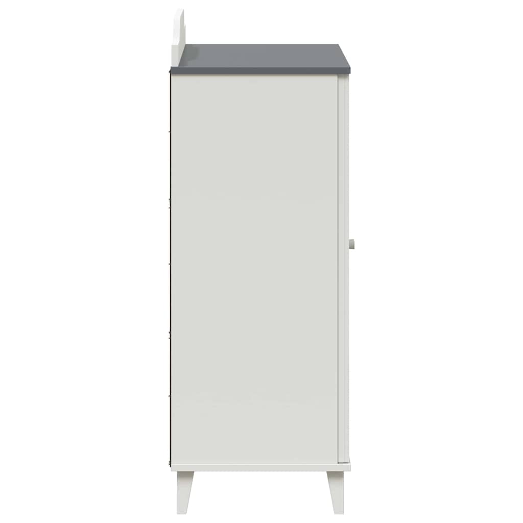 Armoire tableau noir avec porte Gris et blanc Bois d'ingénierie - XIOS