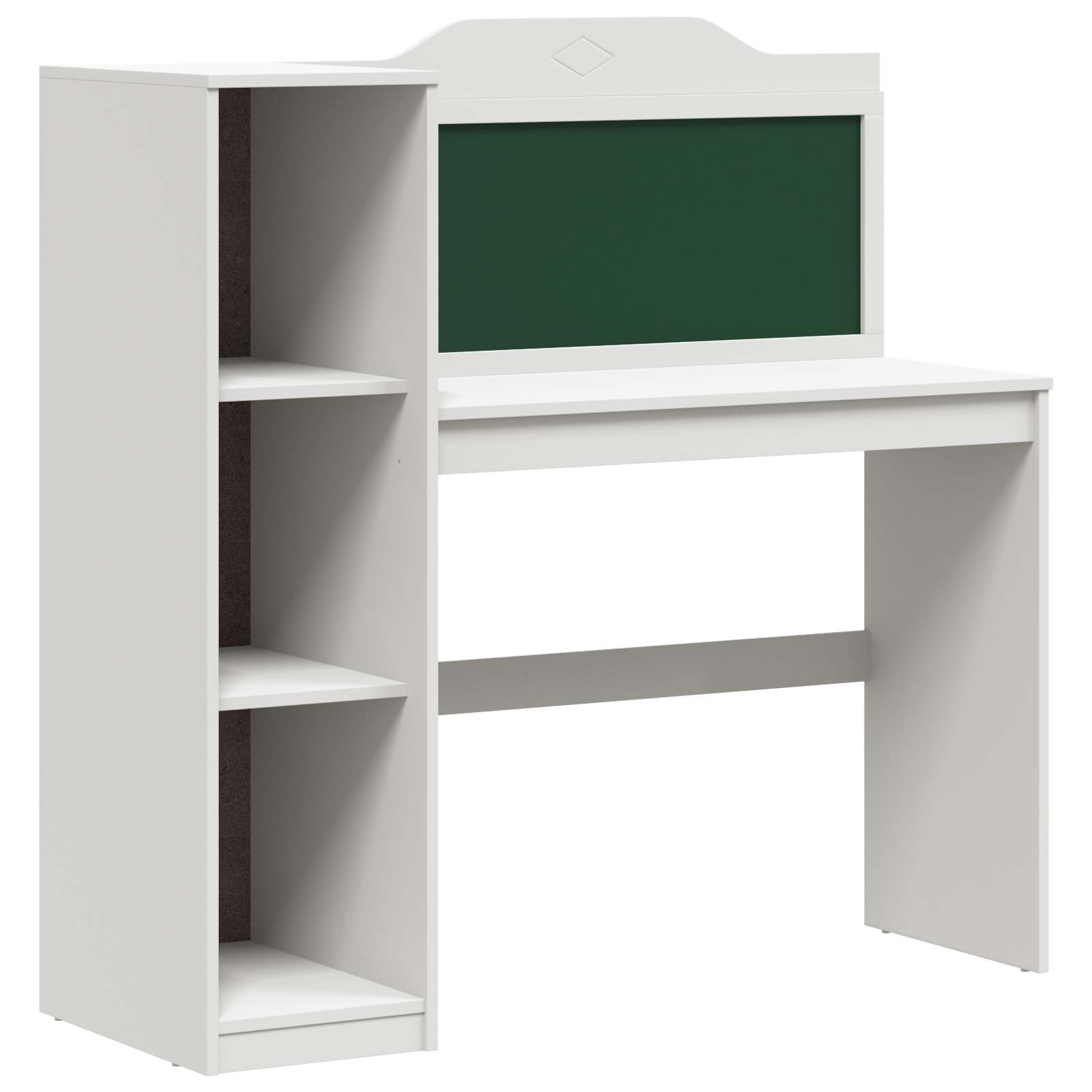 Bureau avec rangement ouvert et tableau noir ROROS Blanc - XIOS