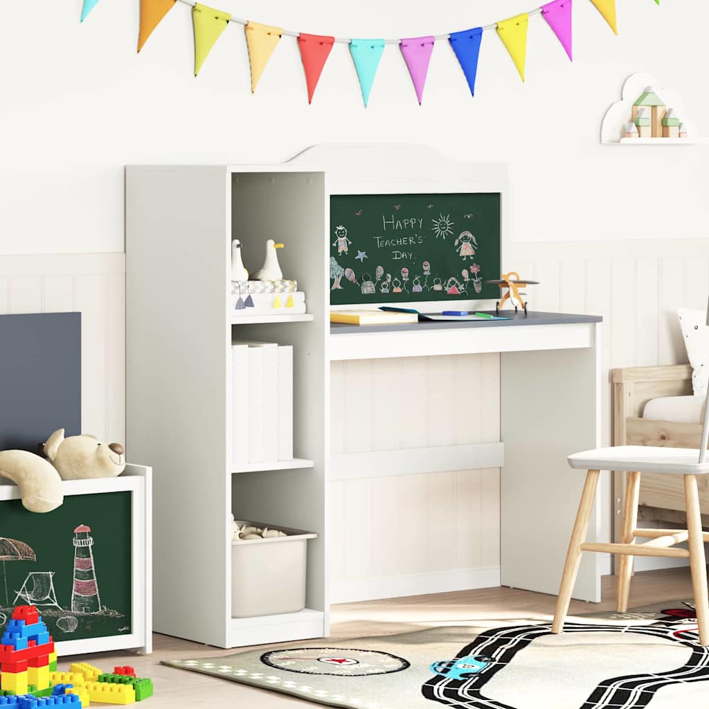 Bureau avec rangement ouvert et tableau noir avec étagère ROROS - XIOS