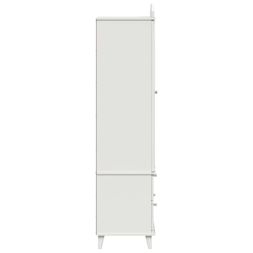 Armoire Tableau Noir avec tiroir ROROS Blanc 90 x 45 x 180 cm - XIOS