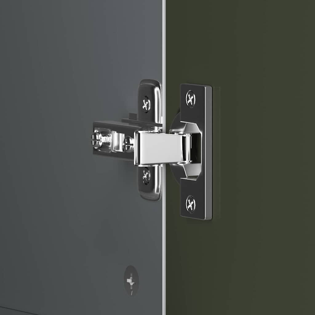 Armoire Tableau Noir avec porte Gris et blanc Bois d'ingénierie - XIOS