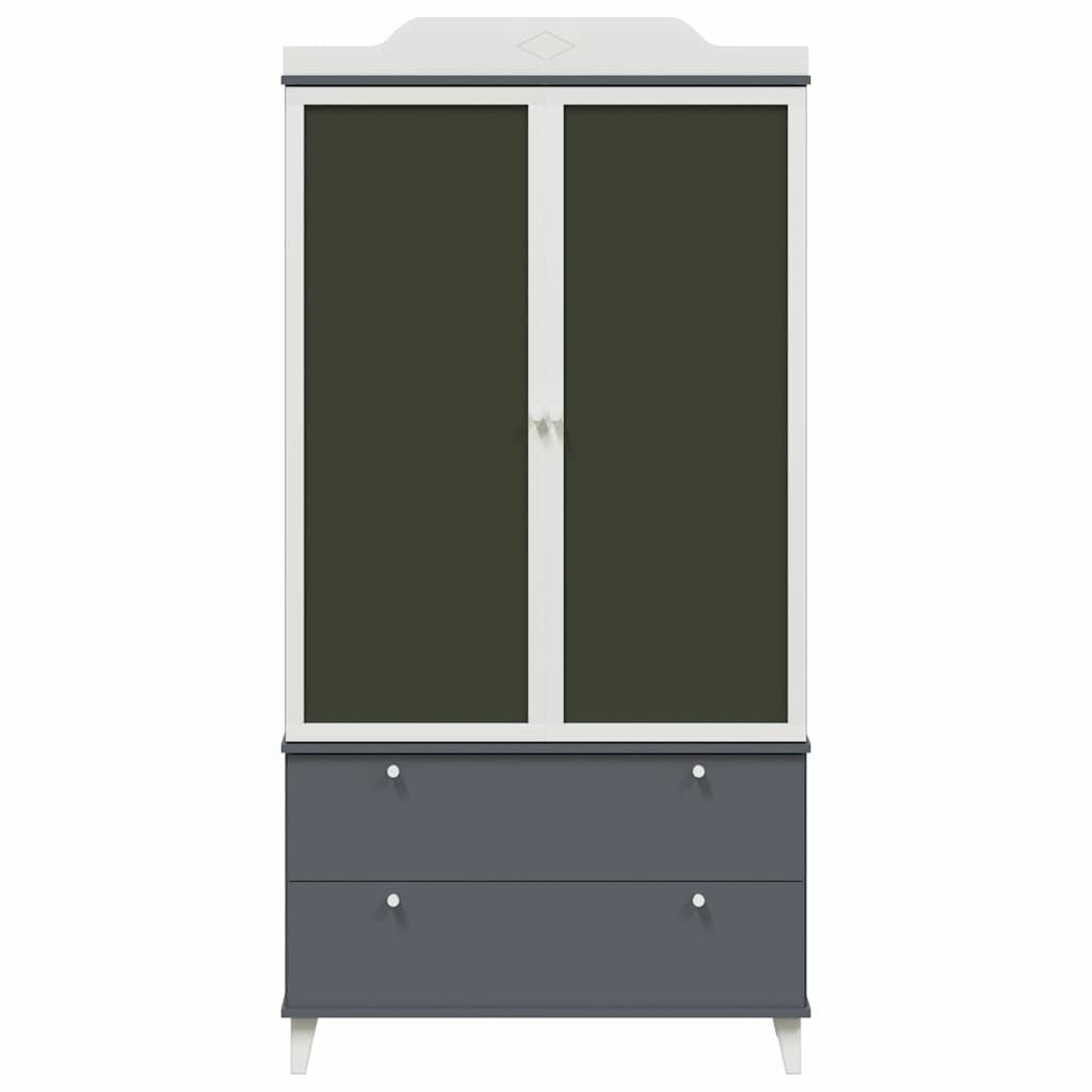 Armoire Tableau Noir avec porte Gris et blanc Bois d'ingénierie - XIOS