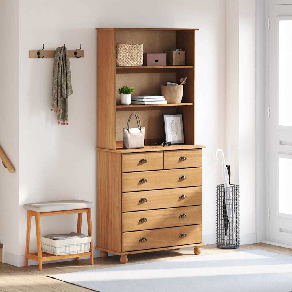 Hutch ASKIM Cire de Miel 91 x 40 x 200,5 cm Bois de pin massif - XIOS