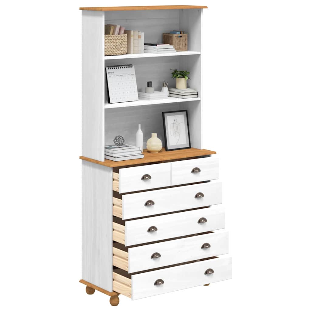 Hutch ASKIM Blanc 91 x 40 x 200,5 cm Bois de pin massif