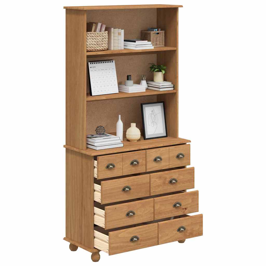 Hutch ASKIM Cire de Miel 91 x 40 x 184 cm Bois de pin massif - XIOS