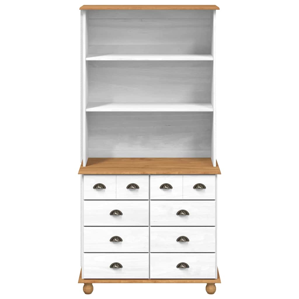 Hutch ASKIM Blanc 91 x 40 x 184 cm Bois de pin massif - XIOS