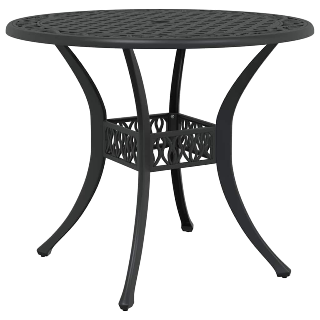Ensemble de salle à manger pour jardin 5 pcs Noir Aluminium