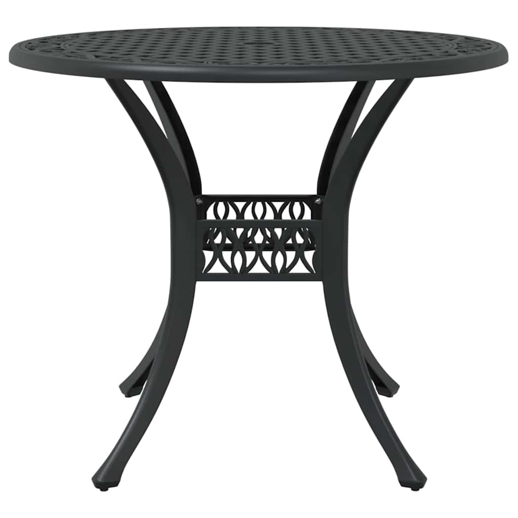 Ensemble de salle à manger pour jardin 5 pcs Noir Aluminium