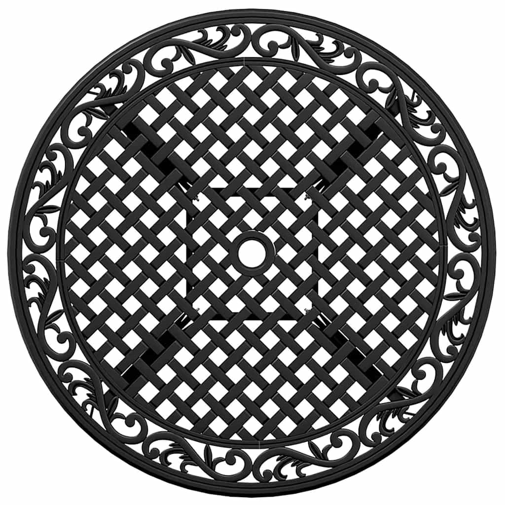 Ensemble de salle à manger pour jardin 5 pcs Noir Aluminium