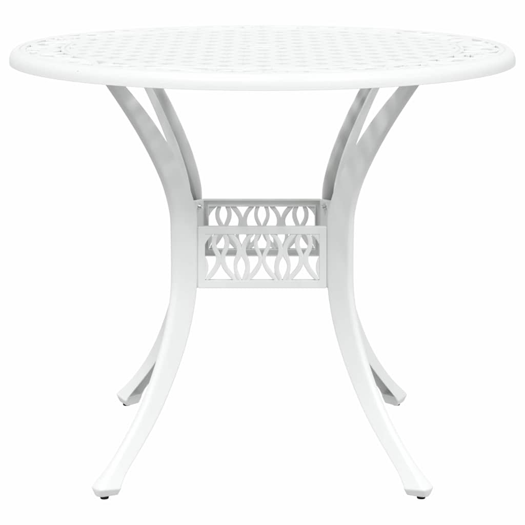 Ensemble de salle à manger pour jardin 5 pcs Blanc Aluminium