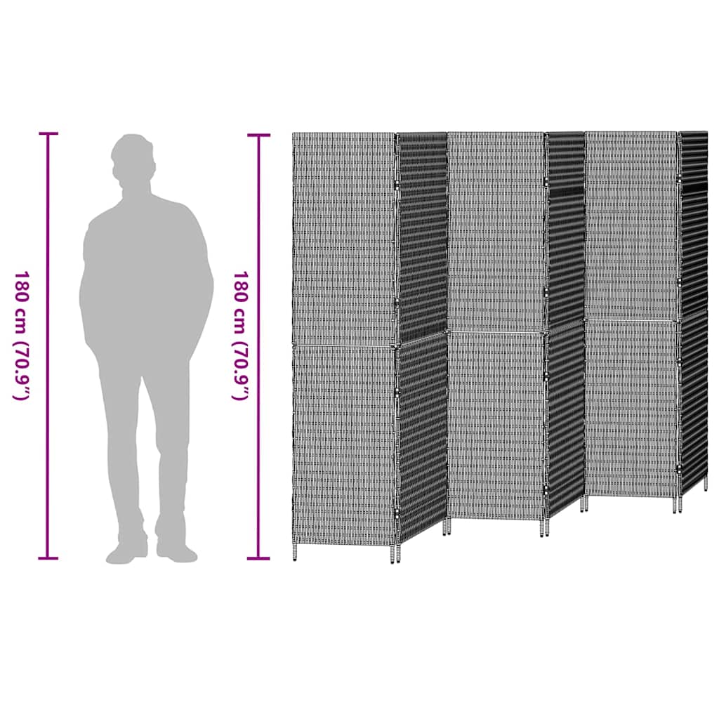 Paravent Beige 292 x 180 cm polyrotin - XIOS