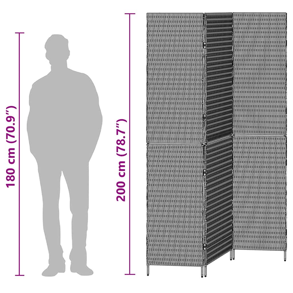 Paravent Beige 146 x 200 cm. polyrotin - XIOS