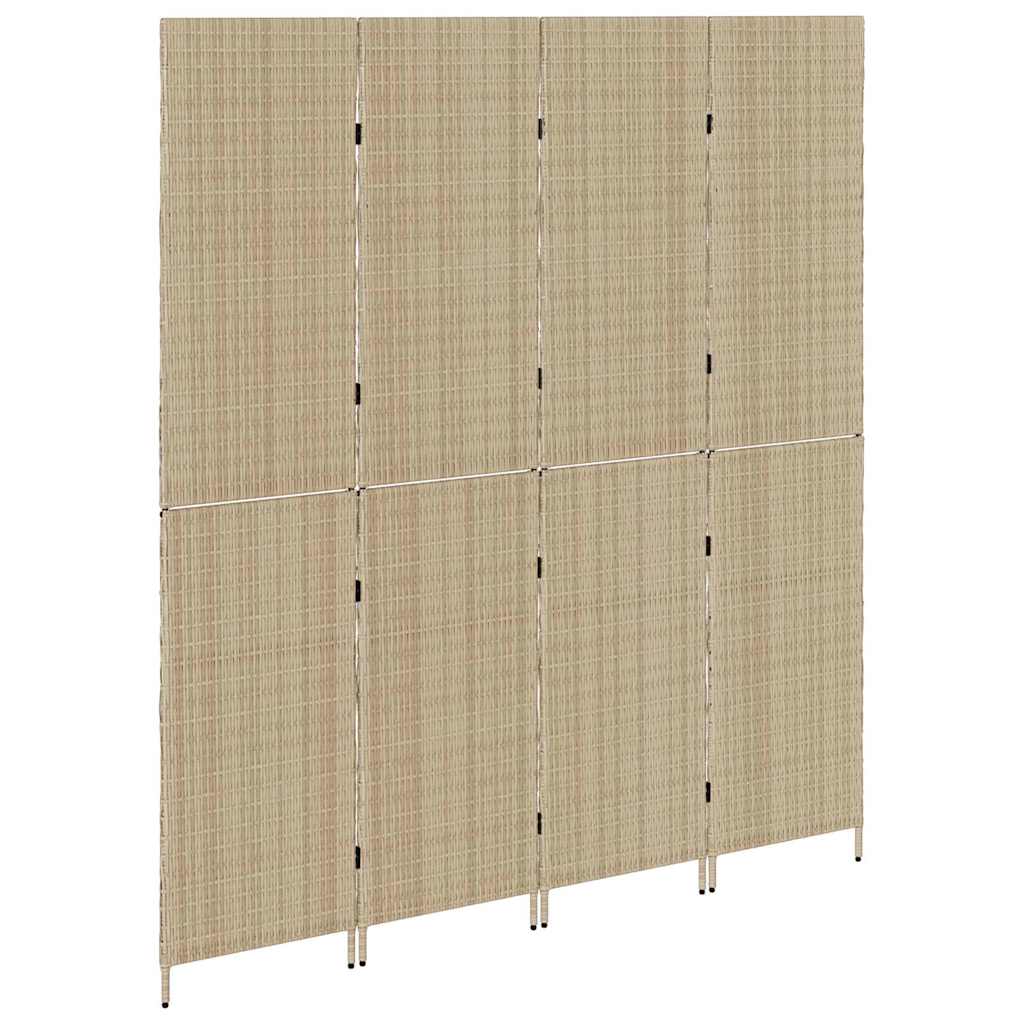 Paravent Beige 195 x 180 cm polyrotin - XIOS