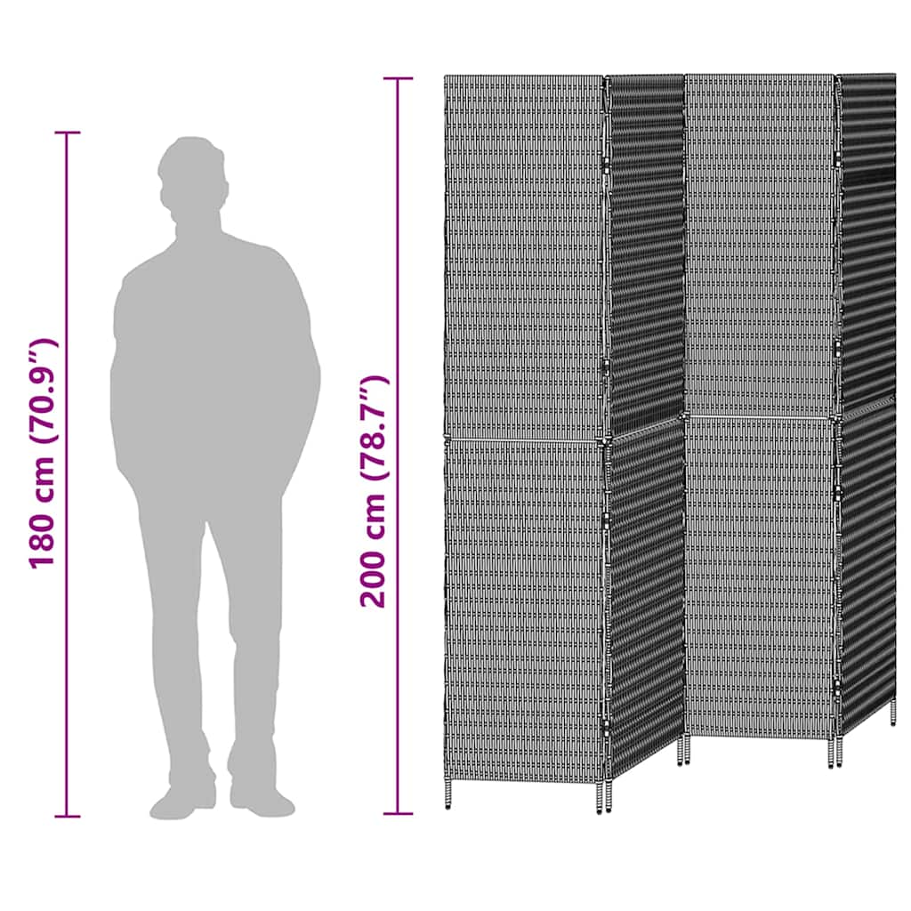 Paravent Beige 196 x 200 cm polyrotin - XIOS