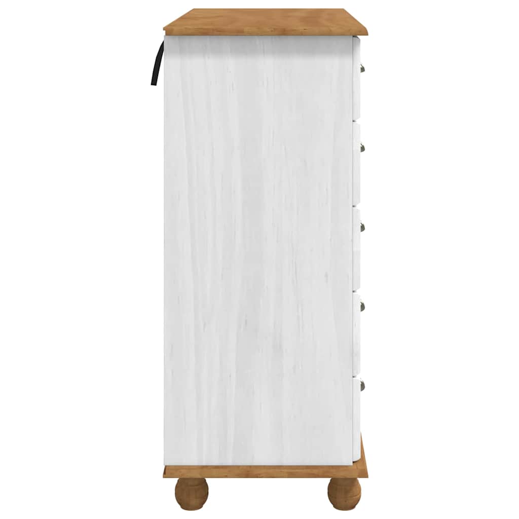 Commode ASKIM Blanc 91 x 40 x 95,5 cm Bois de pin massif - XIOS