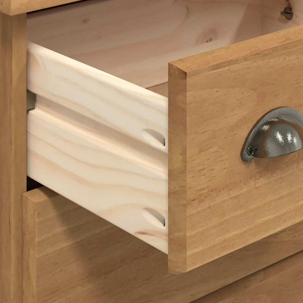Commode ASKIM Marron 91 x 40 x 79 cm Bois de pin massif - XIOS