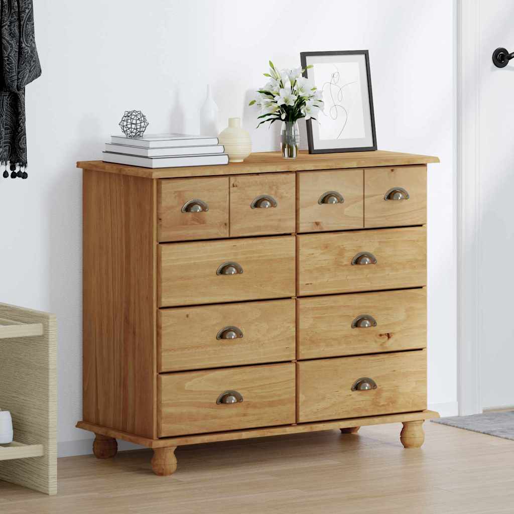 Commode ASKIM Marron 91 x 40 x 79 cm Bois de pin massif - XIOS