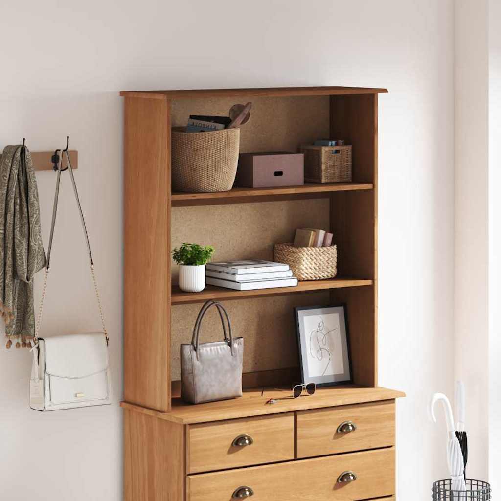 Hutch ASKIM Marron 91 x 30 x 104 cm Bois massif en pin - XIOS
