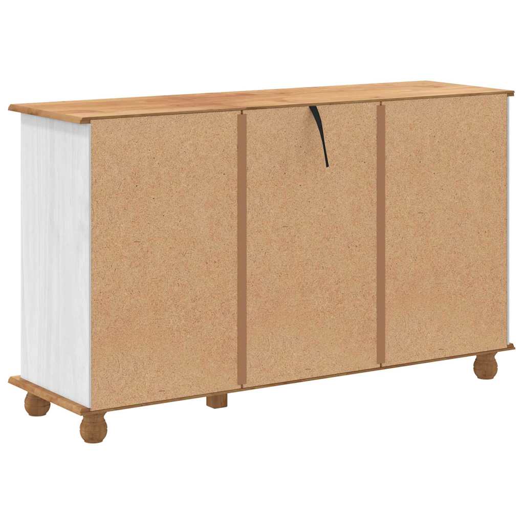 Commode ASKIM Blanc 79 x 40 x 133,5 cm Bois de pin massif