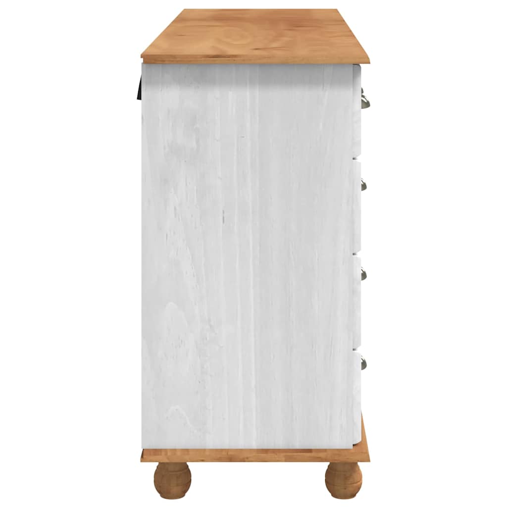 Commode ASKIM Blanc 79 x 40 x 133,5 cm Bois de pin massif - XIOS