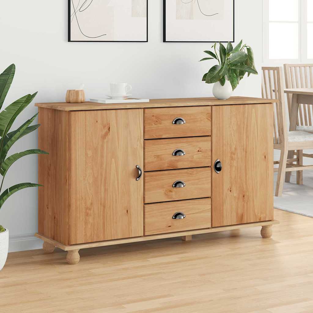 Buffet avec tiroir ASKIM 133,5 x 40 x 79 cm Bois de pin massif - XIOS