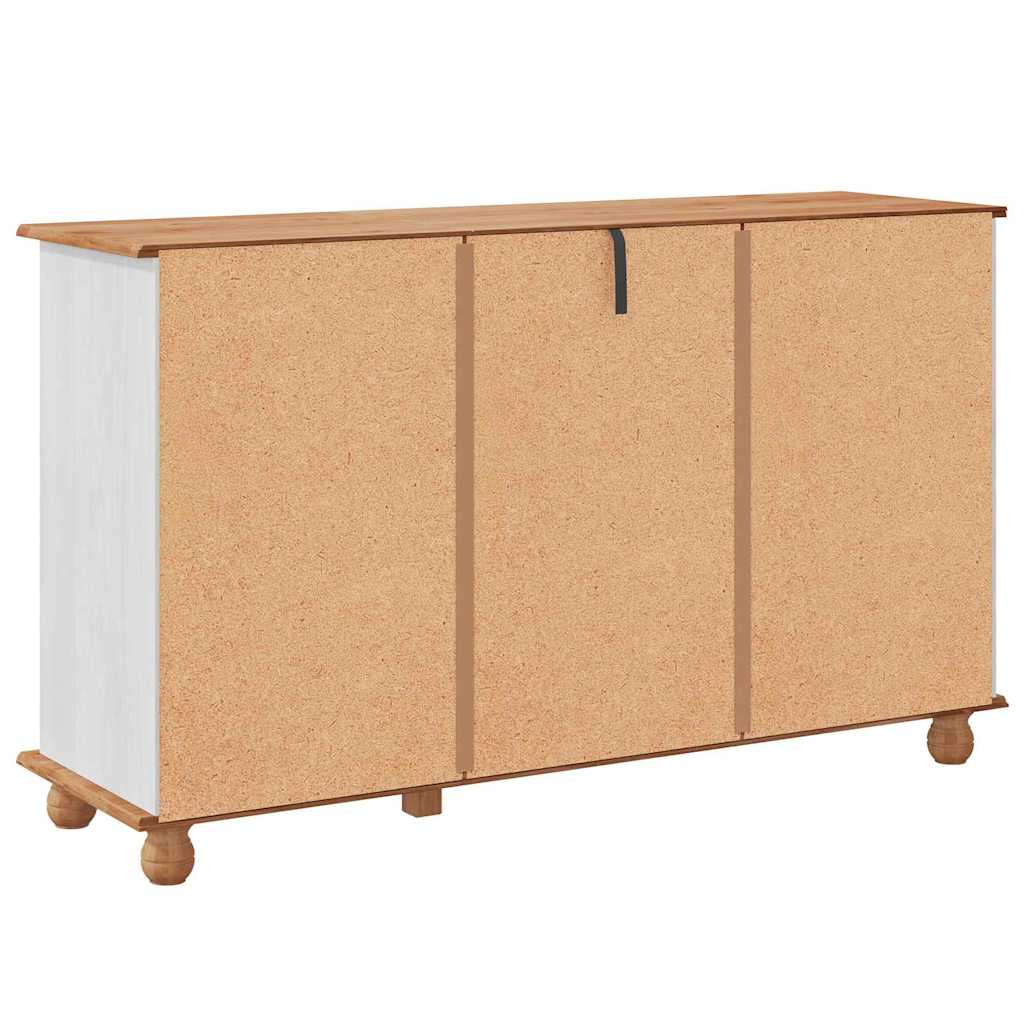 Buffet ASKIM Blanc 133,5 x 40 x 79 cm Bois massif en pin - XIOS