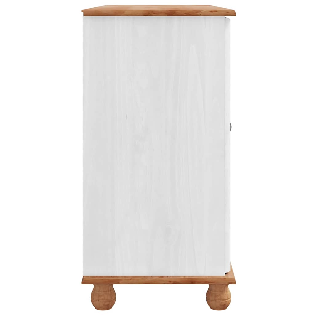 Buffet ASKIM Blanc 133,5 x 40 x 79 cm Bois massif en pin - XIOS