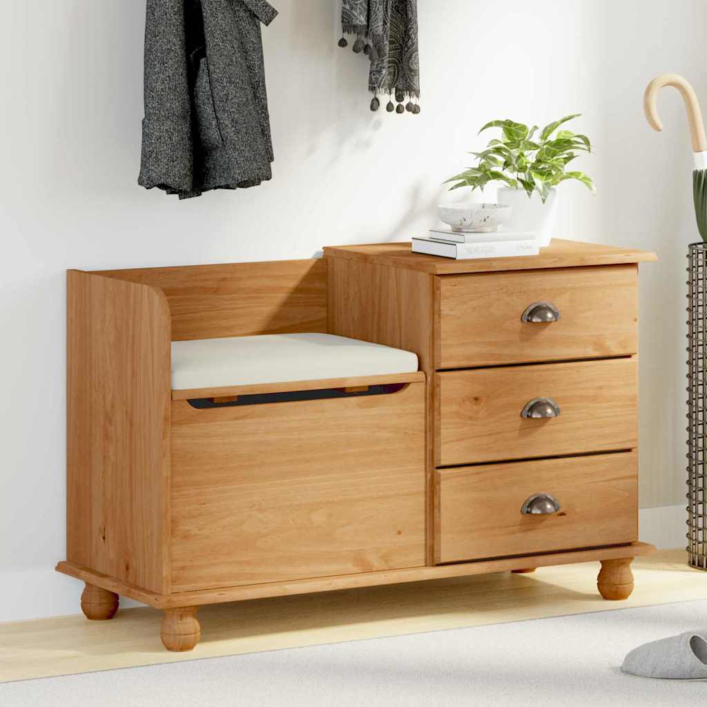 Banc de rangement pour l'entrée ASKIM Marron 100 x 39 x 62 cm - XIOS