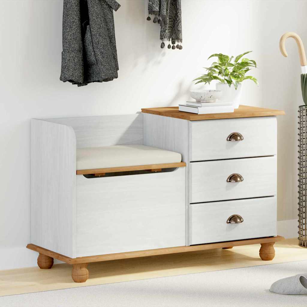 Banc de rangement avec tiroir ASKIM Blanc 100 x 39 x 62 cm - XIOS