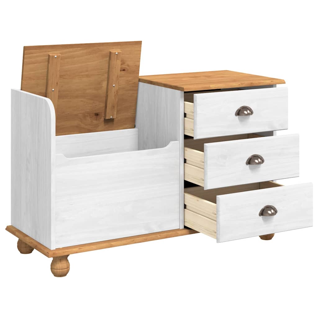 Banc de rangement pour l'entrée ASKIM Blanc 100 x 39 x 62 cm - XIOS