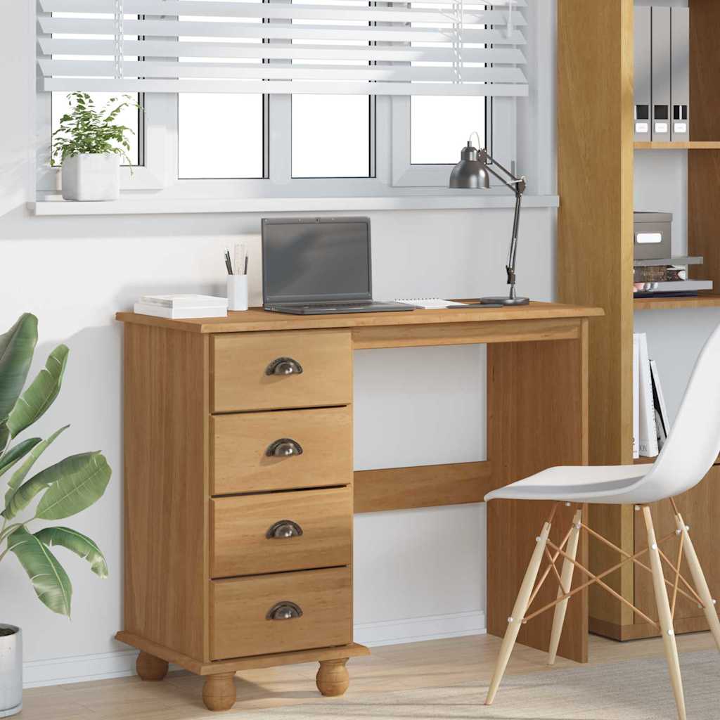 Bureau d'écriture avec tiroir ASKIM Marron 95 x 40 x 75 cm - XIOS