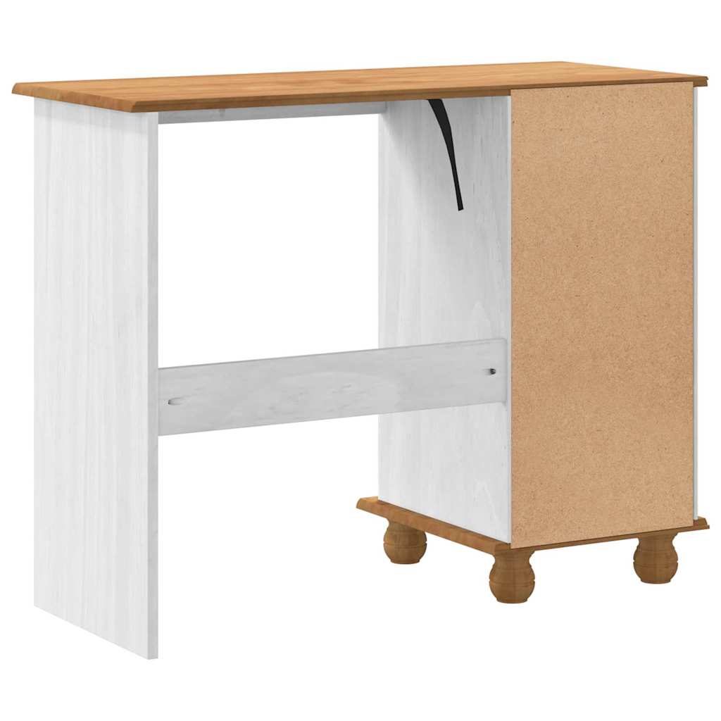 Bureau ASKIM Blanc 95 x 40 x 75 cm Bois massif en pin - XIOS