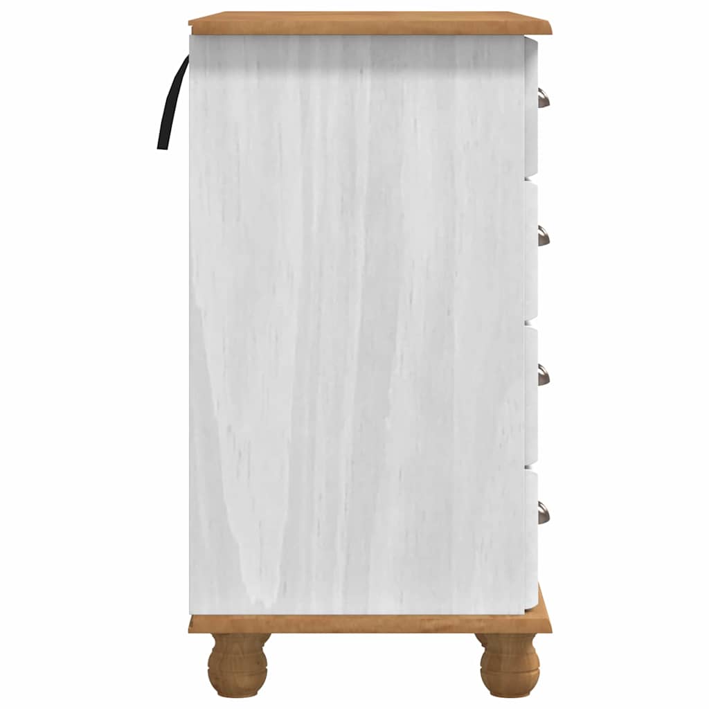 Bureau ASKIM Blanc 95 x 40 x 75 cm Bois massif en pin - XIOS