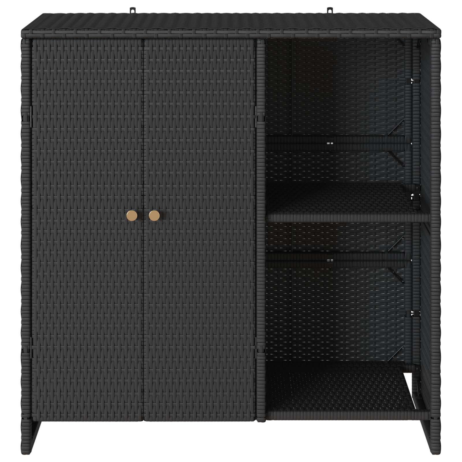 Armoire de rangement avec étagère Noir 100 x 36 x 102 cm Rotin - XIOS