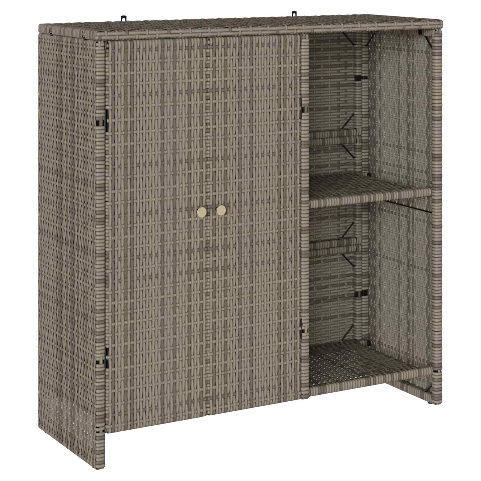 Armoire de rangement avec étagère Gris 100 x 36 x 102 cm Rotin - XIOS