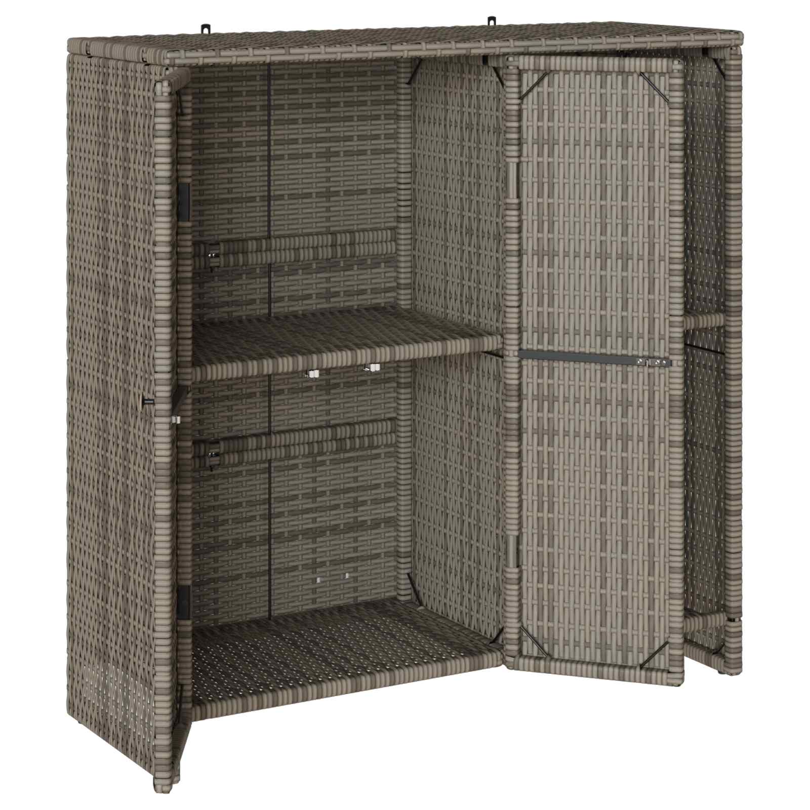 Armoire de rangement avec étagère Gris 100 x 36 x 102 cm Rotin - XIOS