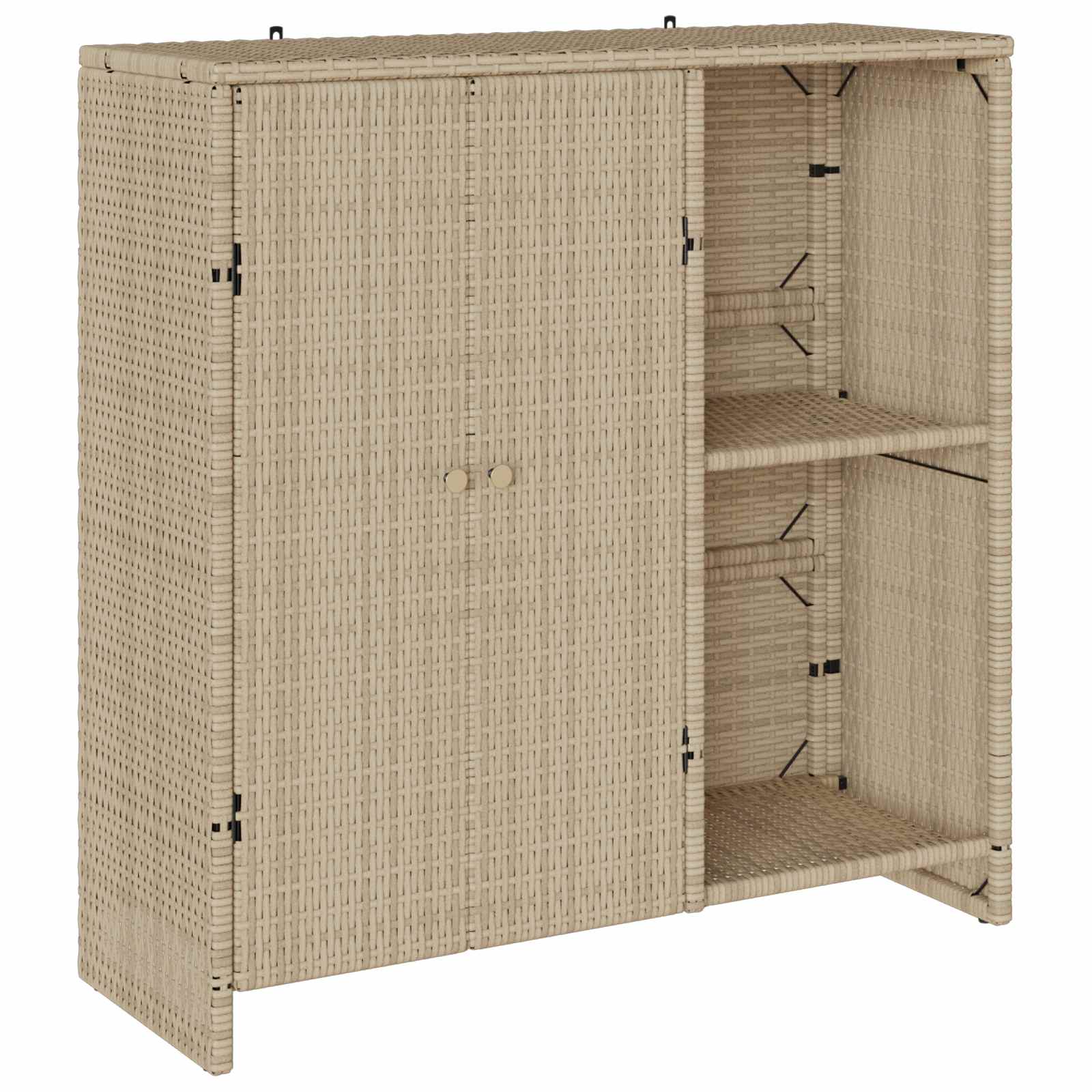 Armoire de rangement avec étagère Beige 100 x 36 x 102 cm Rotin - XIOS
