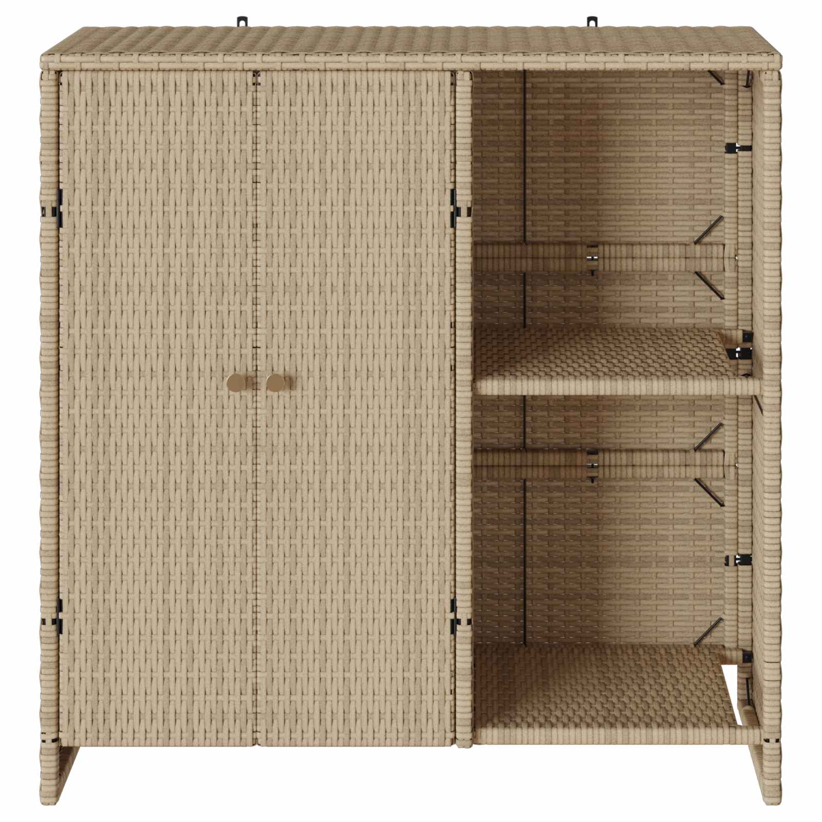 Armoire de rangement avec étagère Beige 100 x 36 x 102 cm Rotin - XIOS