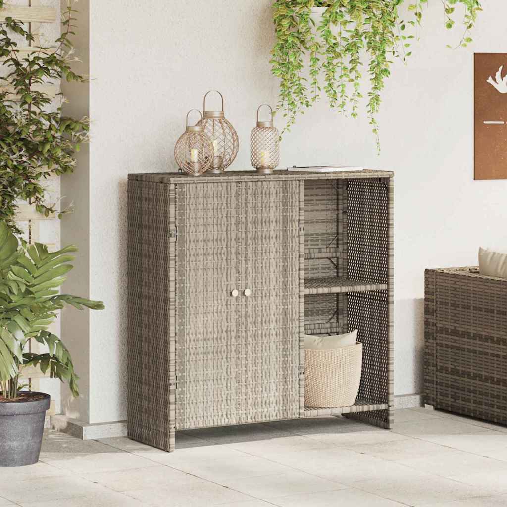 Armoire de rangement Gris clair 100 x 36 x 102 cm Rotin - XIOS