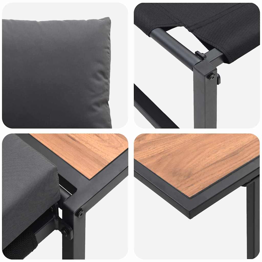 Mobilier de Patio en Acier 2 pcs Anthracite Acier - XIOS
