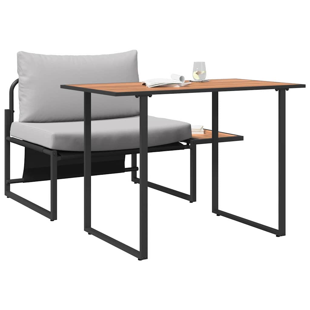 Mobilier de Patio en Acier 2 pcs Gris clair Acier - XIOS