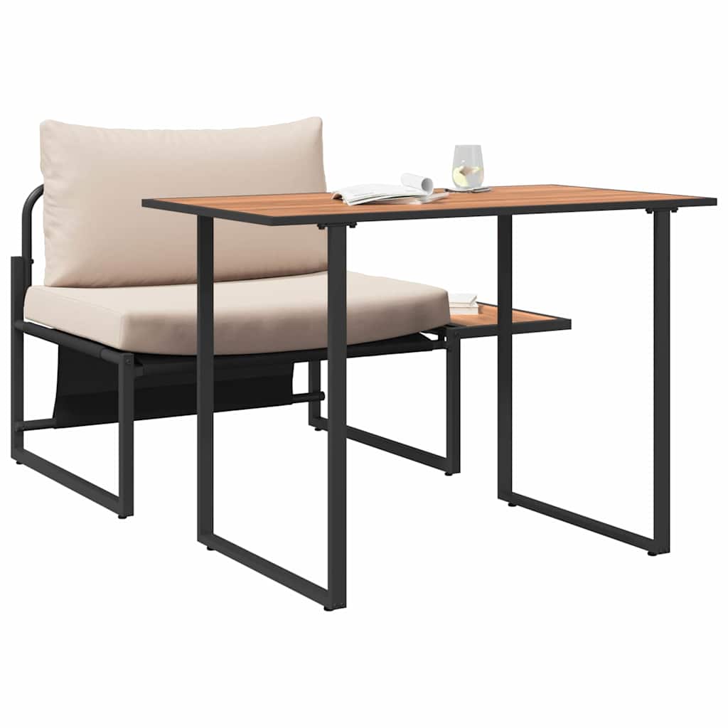Mobilier de Patio en Acier 2 pcs Taupe Acier - XIOS
