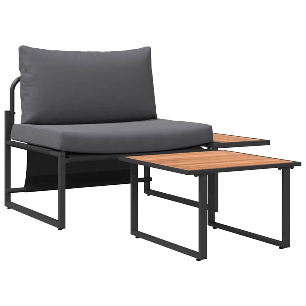 Ensemble de canapé de jardin 2 pcs Anthracite Acier - XIOS