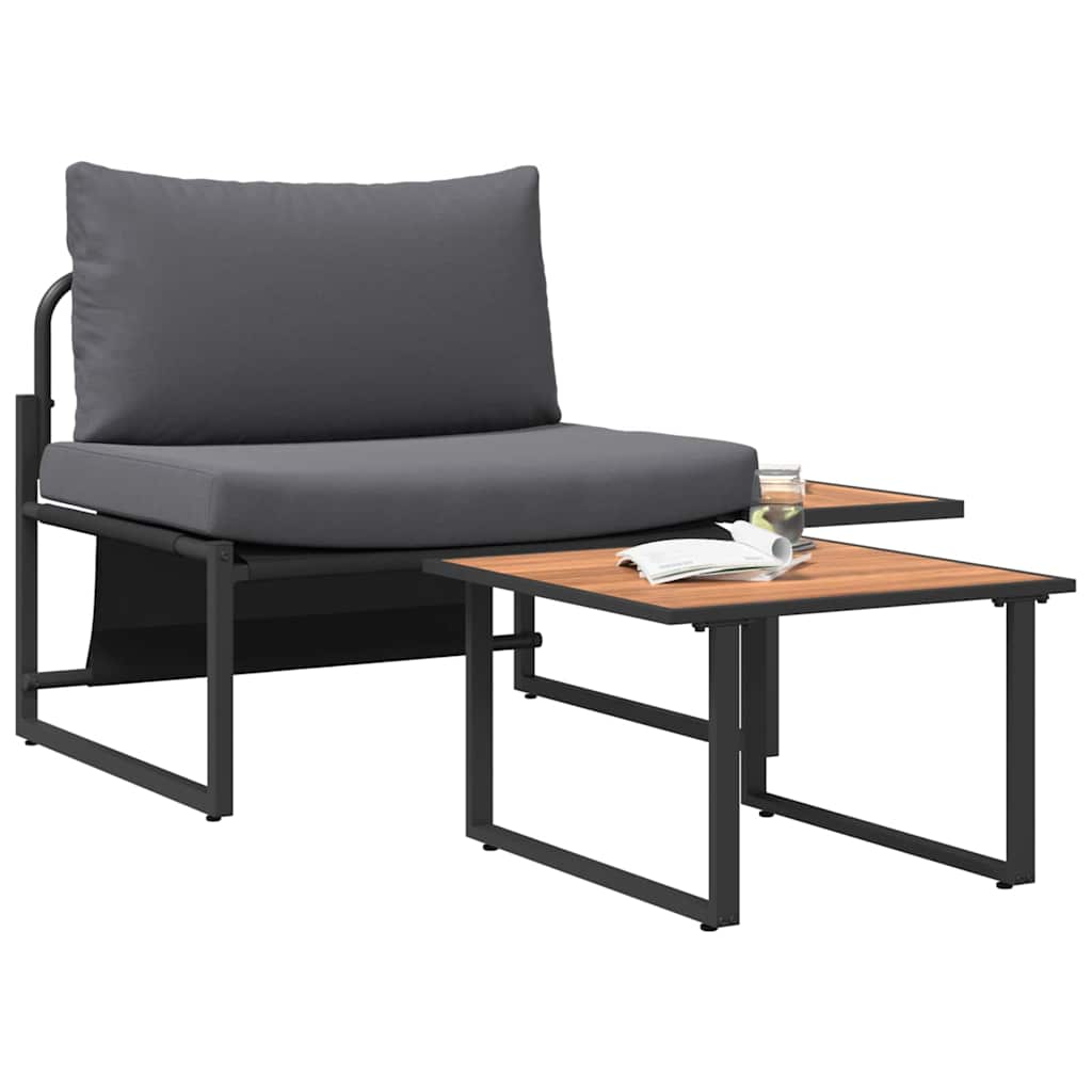 Ensemble de canapé de jardin 2 pcs Anthracite Acier - XIOS
