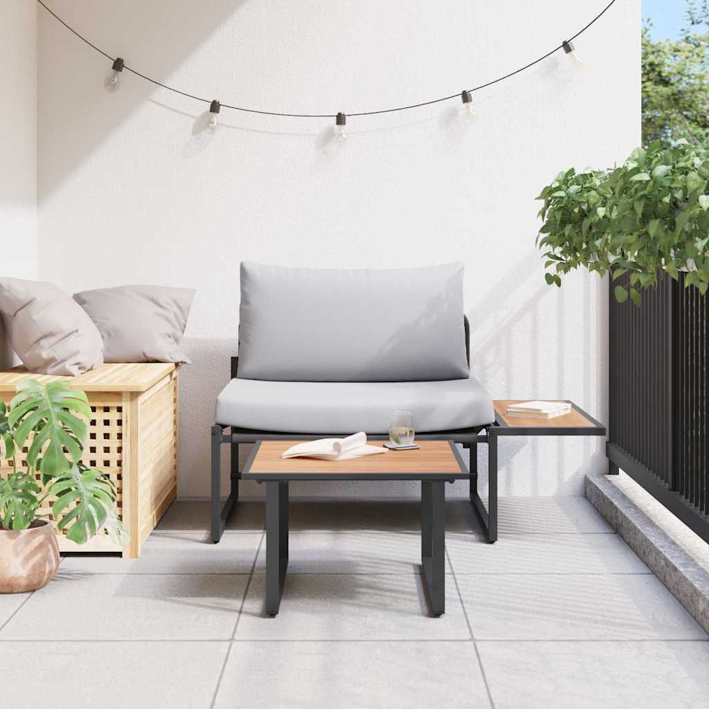 Ensemble de canapé de jardin 2 pcs Gris clair Acier - XIOS