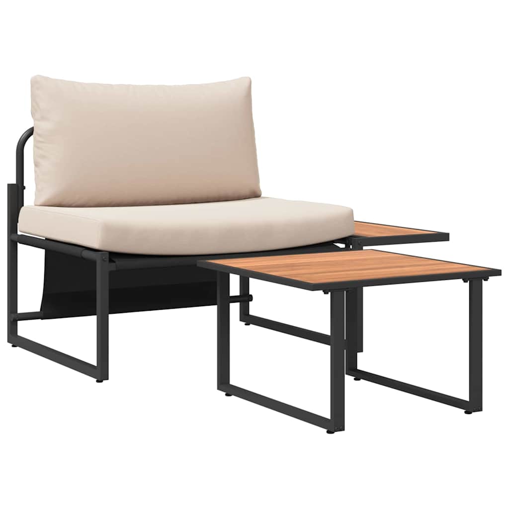 Ensemble de canapé de jardin 2 pcs Taupe Acier - XIOS