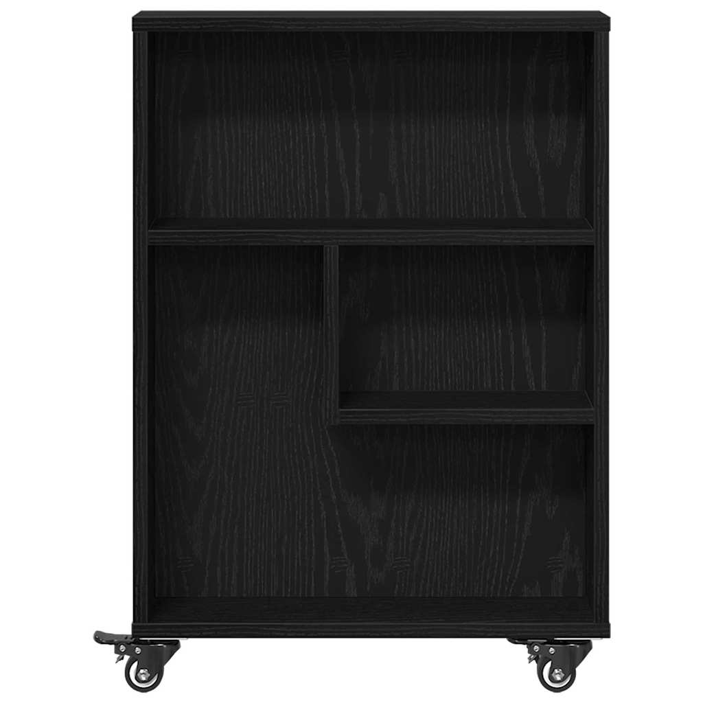 Chariot de Rangement Étroit Chêne noir 48 x 13 x 68 cm - XIOS